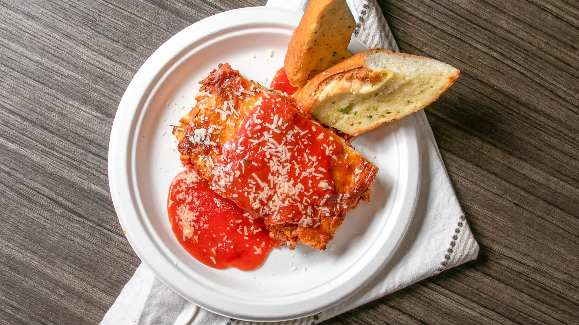 Beef Lasagna at Pranzo Italiano Calgary SE