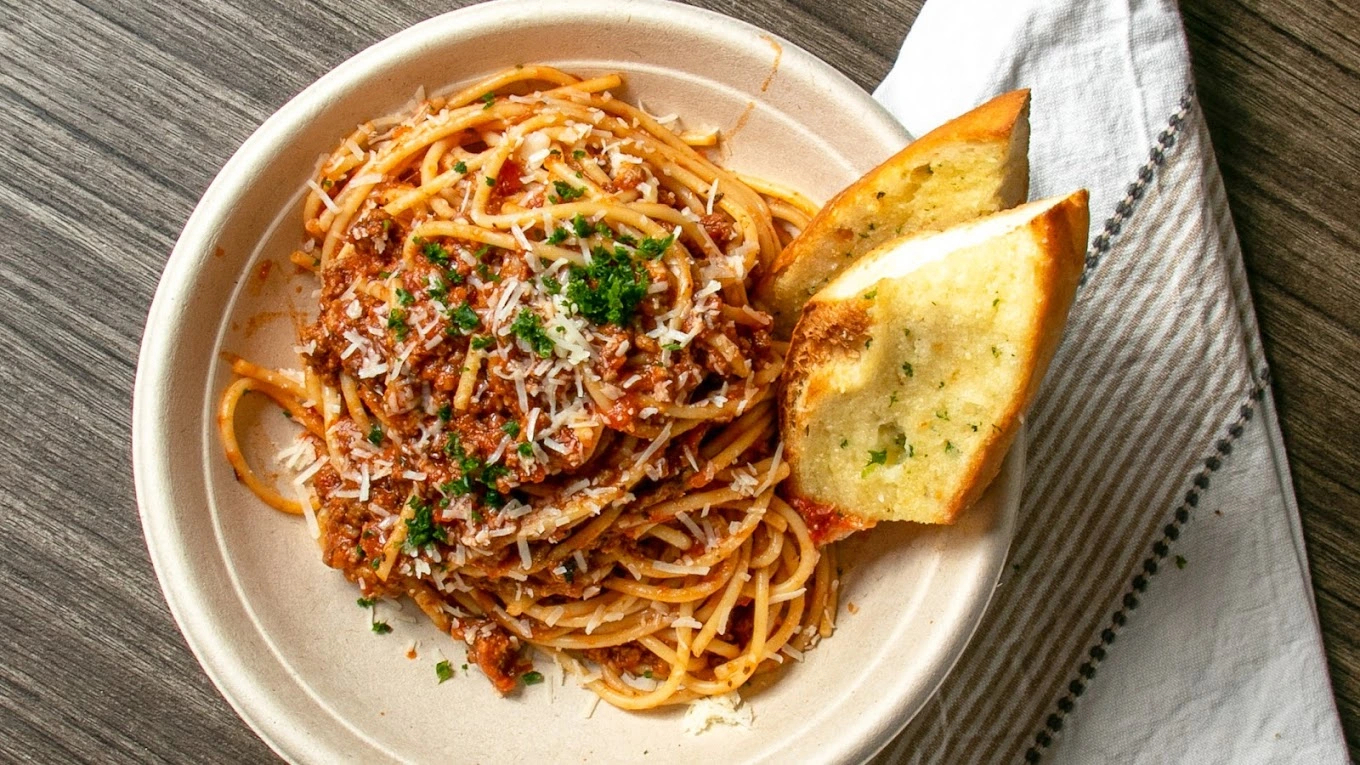 Spaghetti Bolognese at Pranzo Italiano Calgary SE